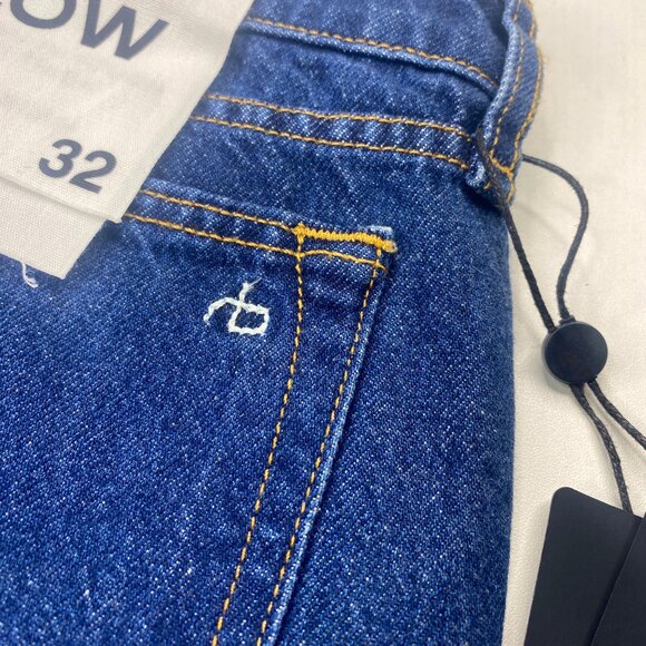 Rag & Bone Blue Denim Dre Low-Rise Frayed Hem Button Fly Shorts $165 Size 32 NEW - Picture 6 of 11